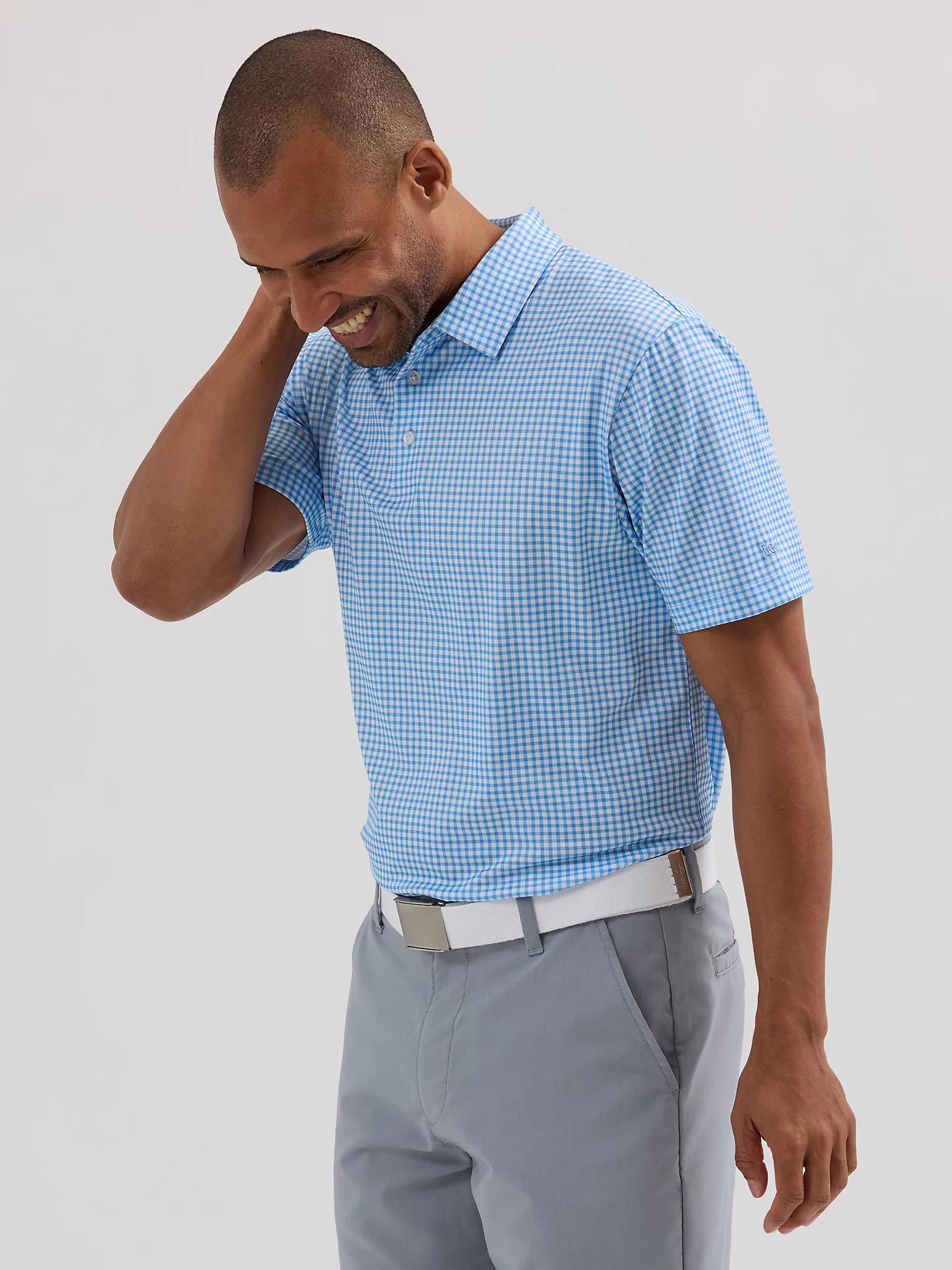 Men's Golf Series Plaid Polo Shirt | Men's Tops & Tees | Lee® Product Image