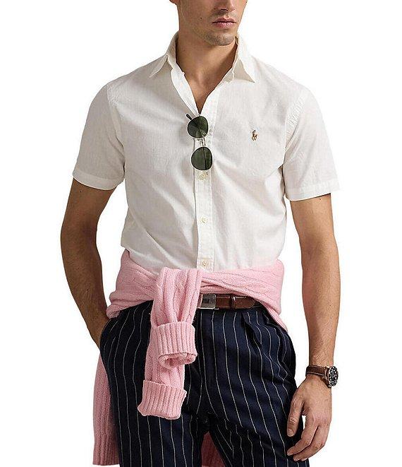 Polo Ralph Lauren Classic-Fit Chambray Short-Sleeve Woven Shirt Product Image