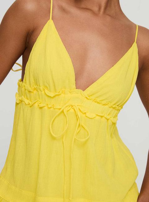 Dionne Mini Dress Lemon Product Image