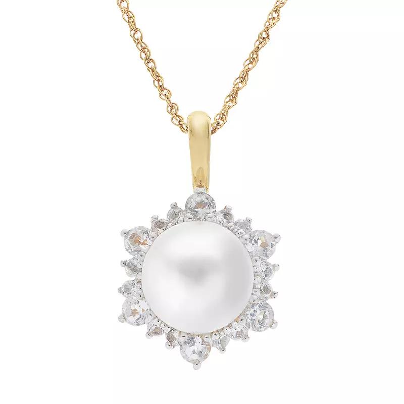 PearLustre by Imperial 14k Gold Over Silver Freshwater Cultured Pearl Pendant, Women's,  Product Image