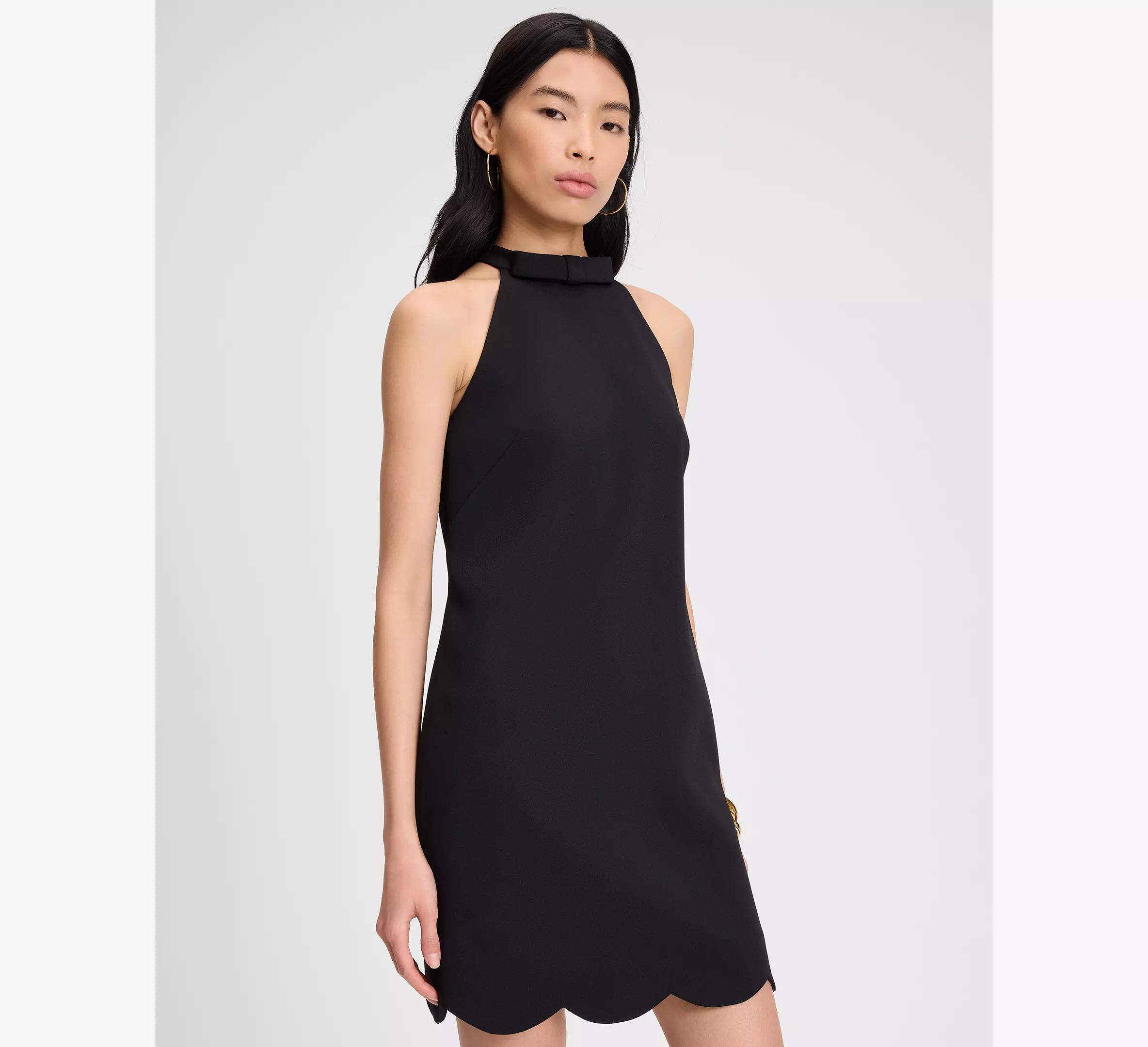 Scallop Bow Neck Dress Product Image