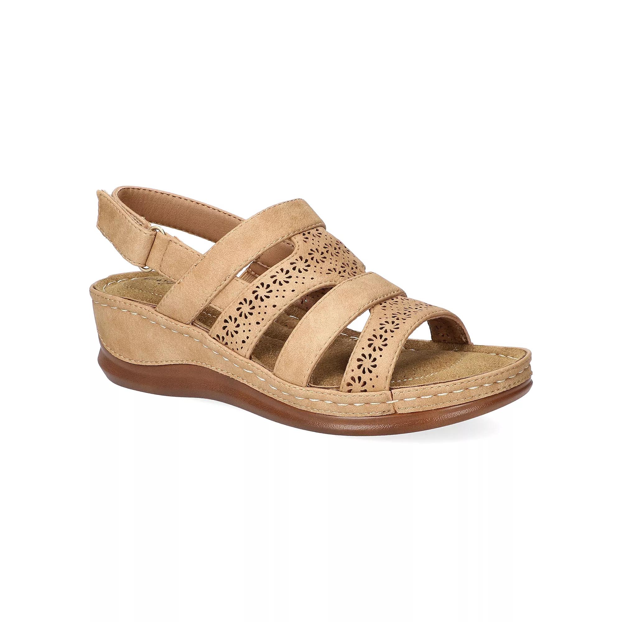 Easy Street Alexi Slingback Women's Wedge Sandals, Size: 6.5, Natural Product Image