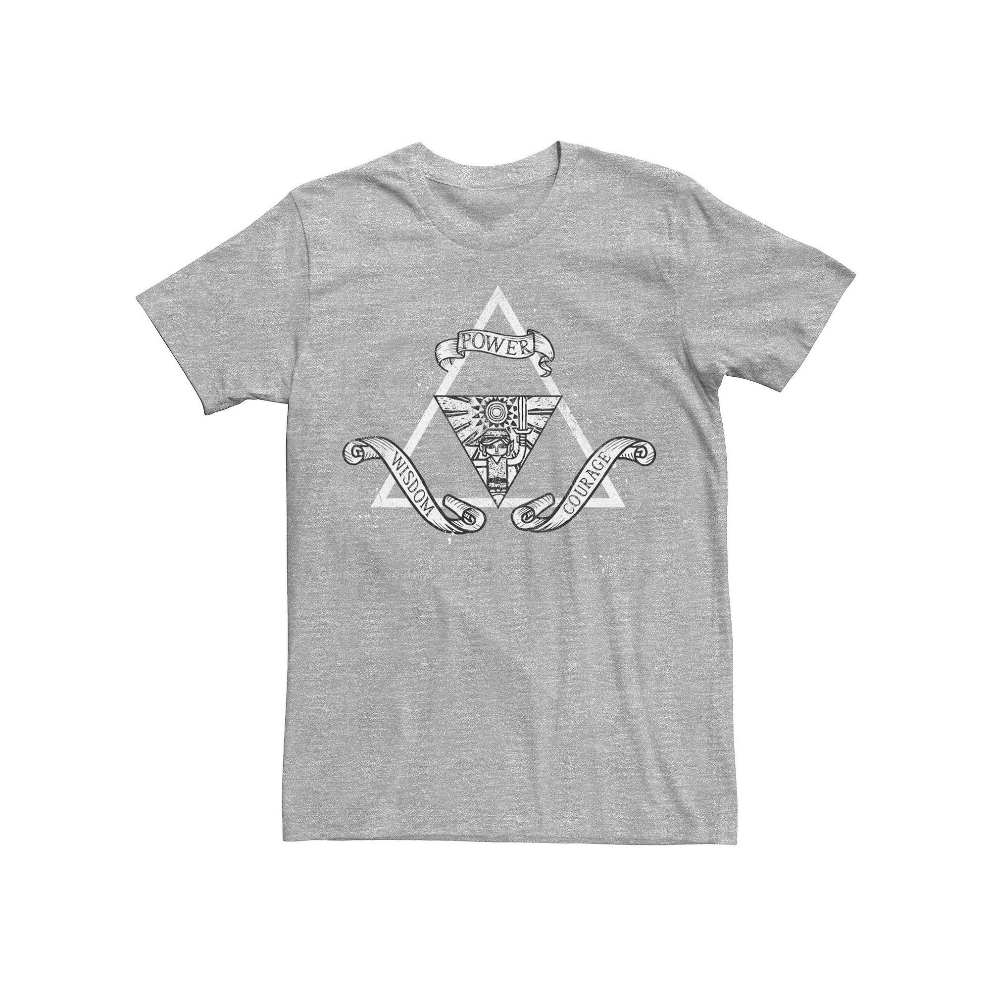 Men's Nintendo Zelda Power Wisdom Courage The Triforce Tee,  Product Image