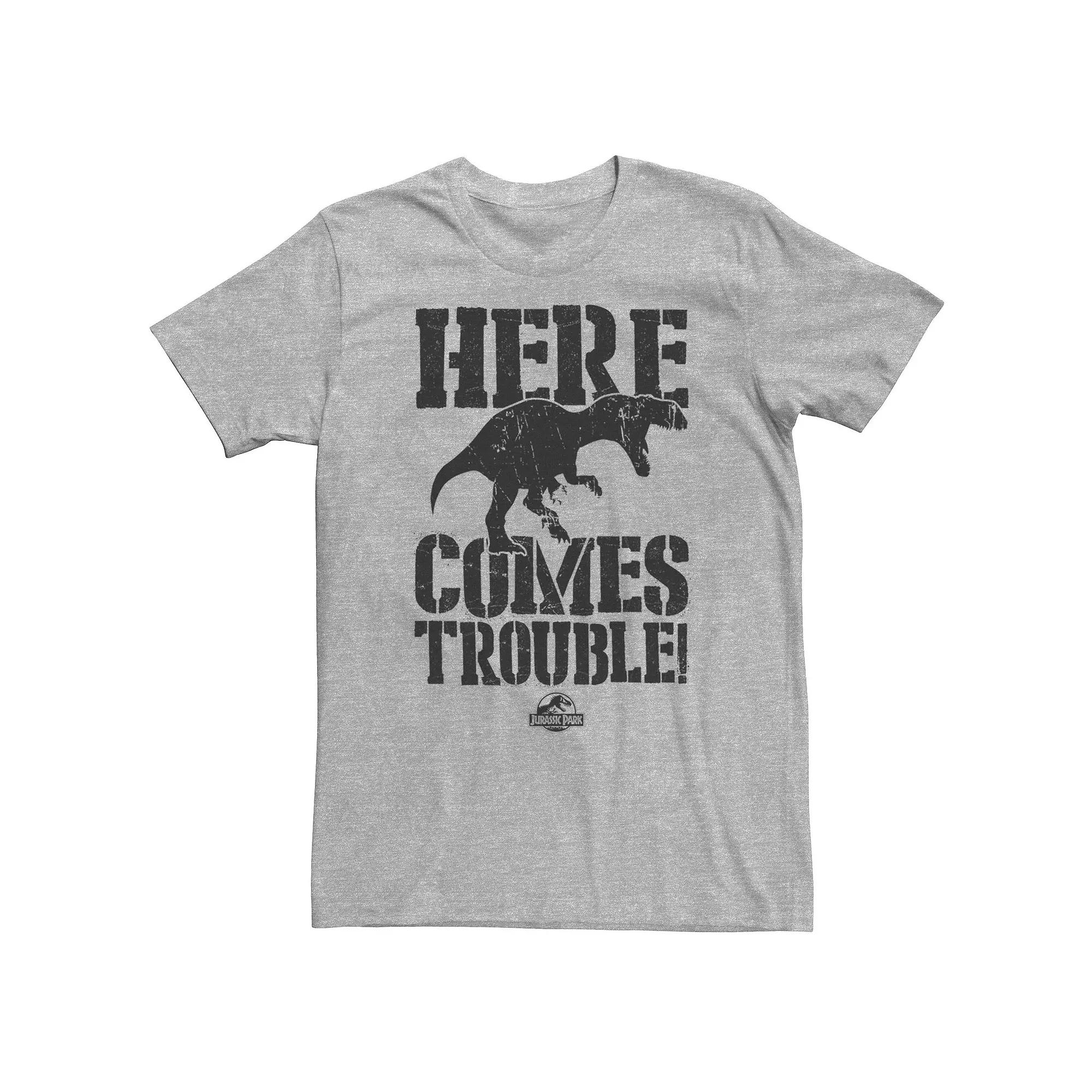 Big & Tall Jurassic Park "Here Comes Trouble!" Tee, Men's,  Product Image