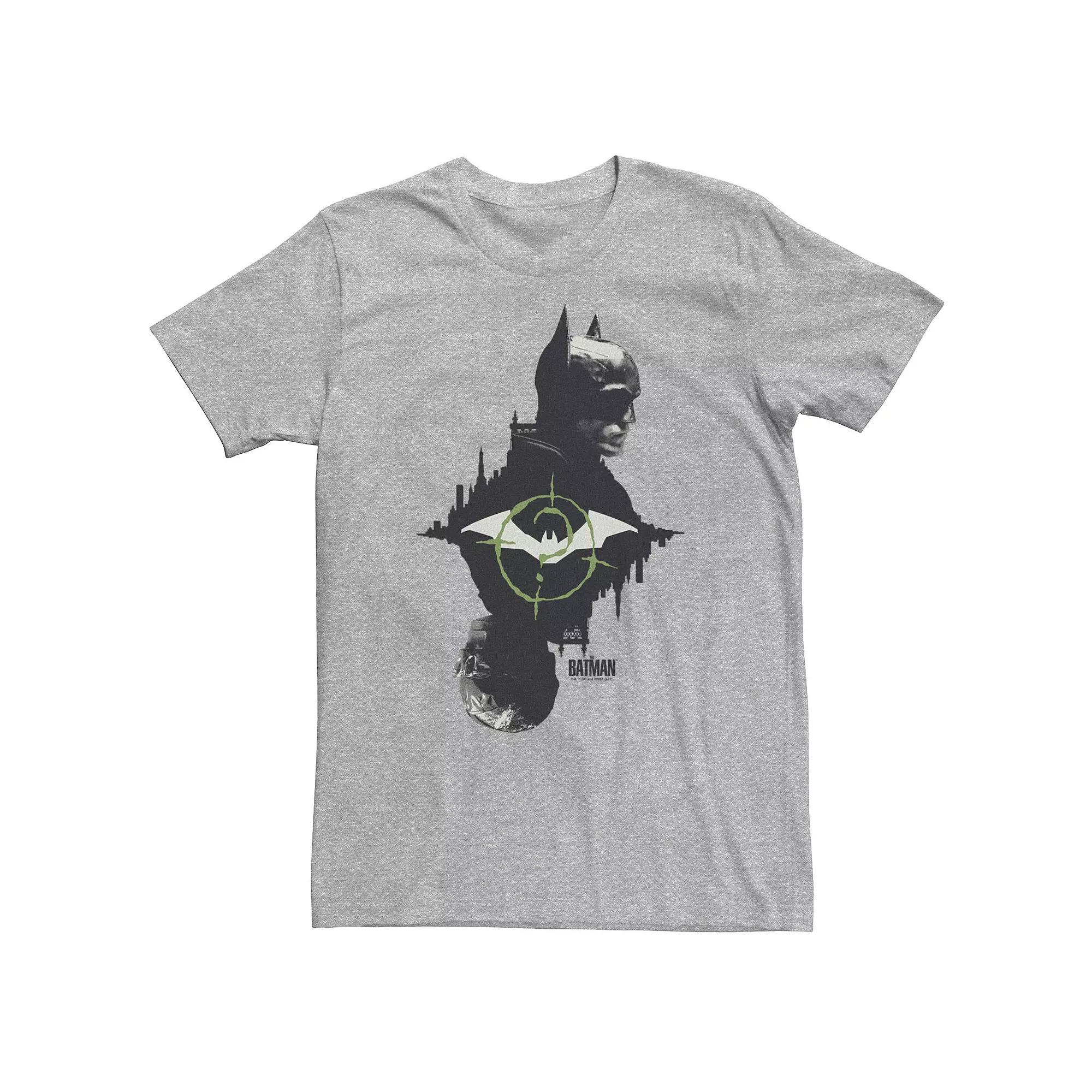 Big & Tall DC Comic Batman Split Batman And Riddle Portrait Tee, Men's, Size: 4XL Tall, Athletic Grey Product Image