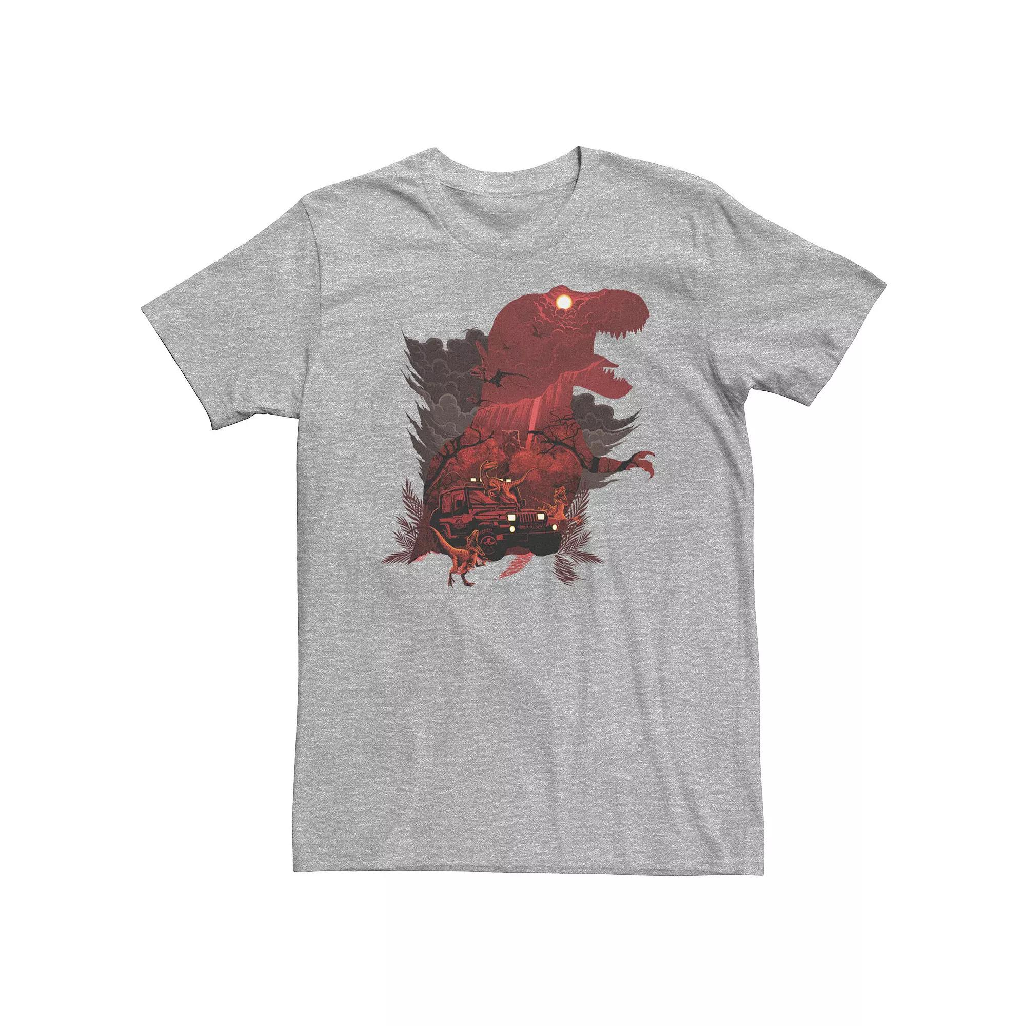 Big & Tall Jurassic Park T-Rex Safari Collage Tee, Men's,  Product Image