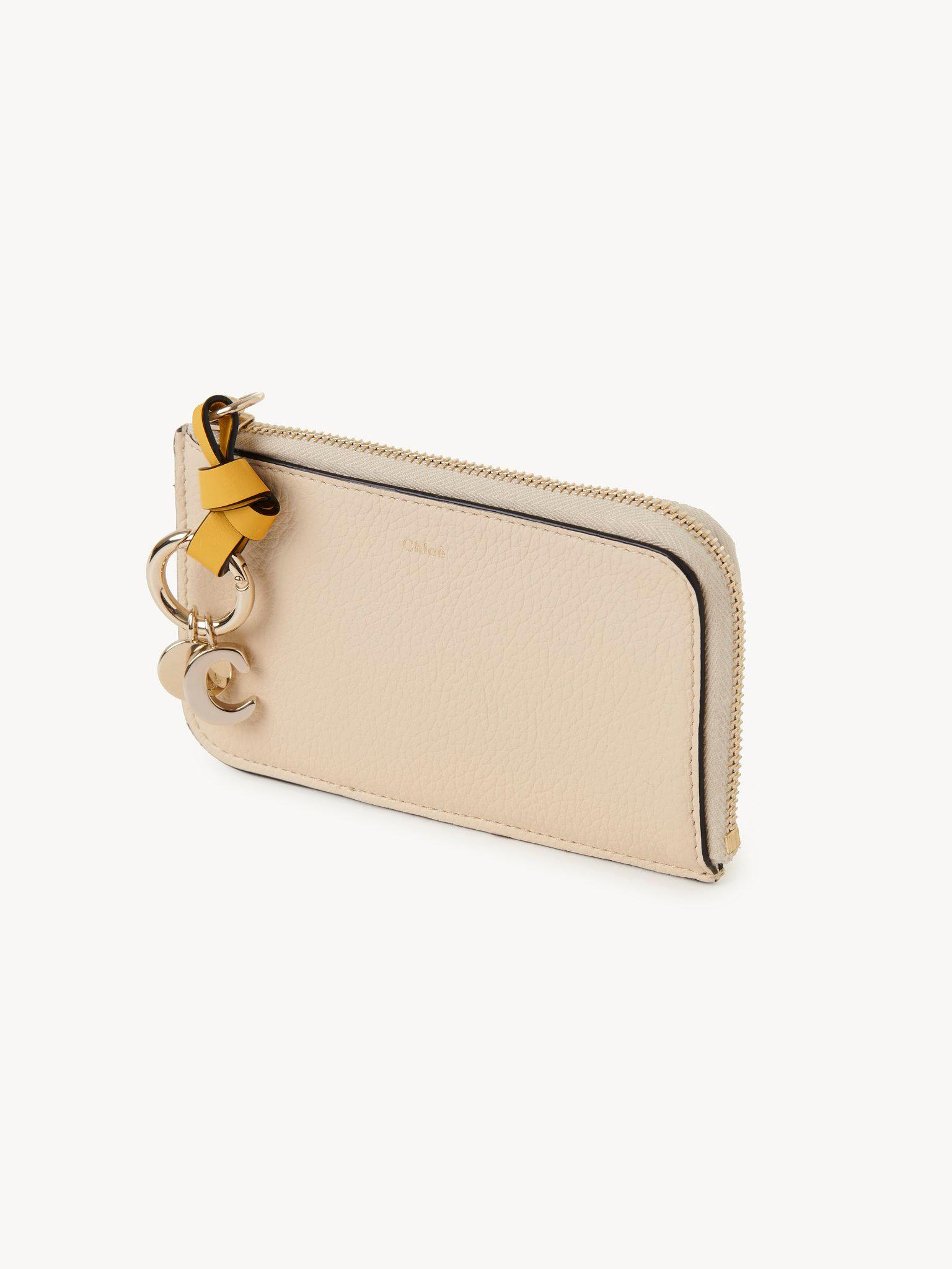 Alphabet wallet in grained leather Product Image