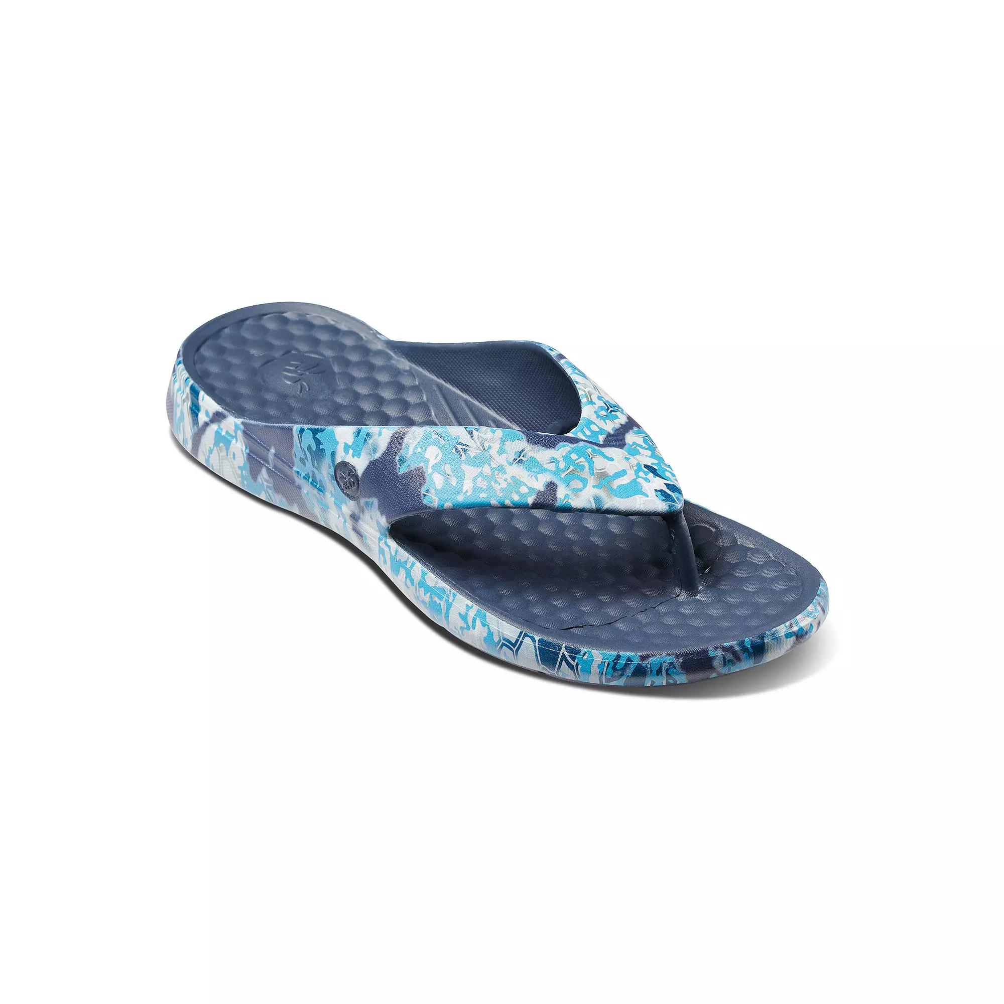 Joybees Adult Casual Flip Sandals - Dark Blue/Light Blue 13 Product Image
