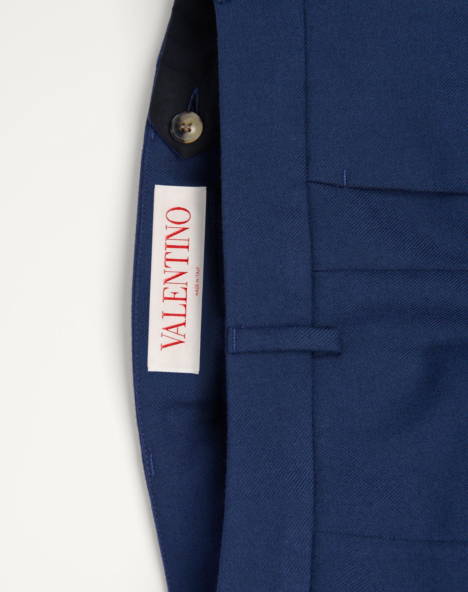 Wool Gabardine Pants With Turn-Ups Product Image