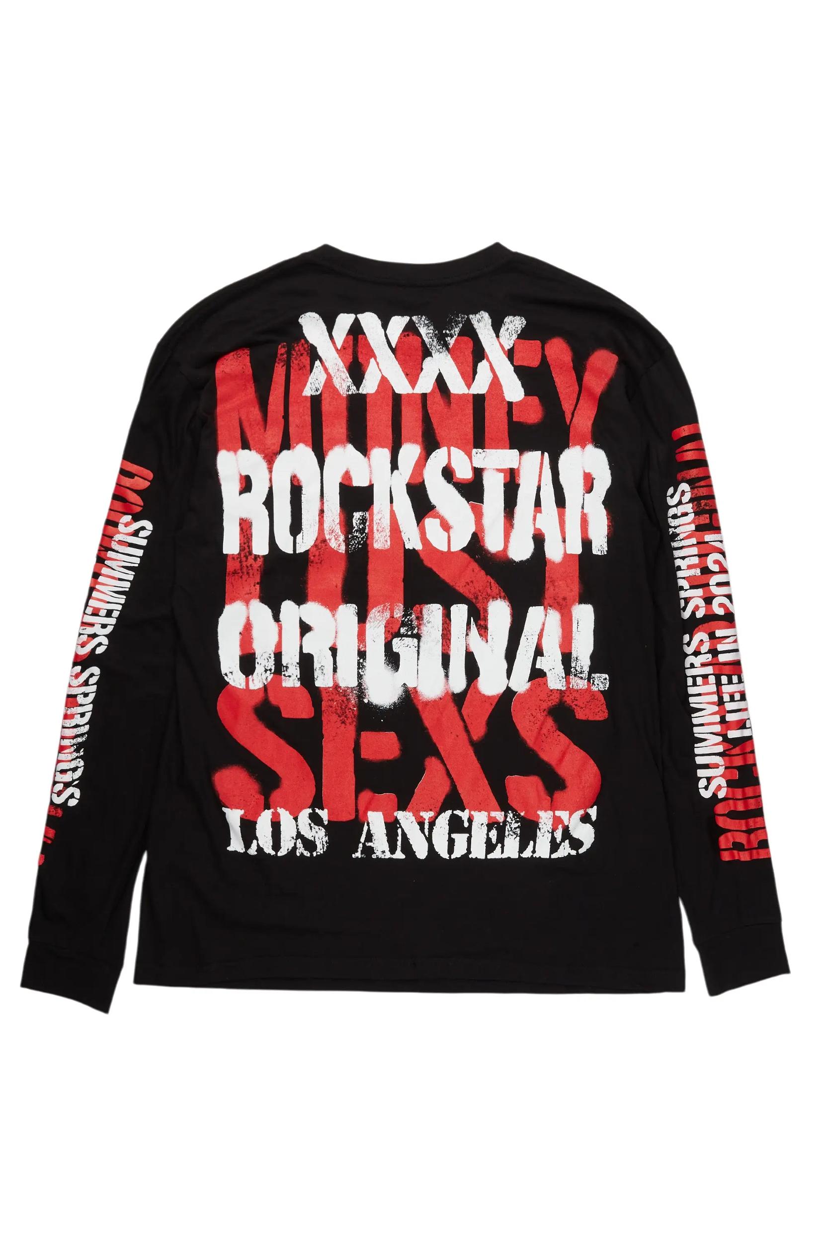 Lamani Black Graphic Long Sleeve Tee Female Product Image