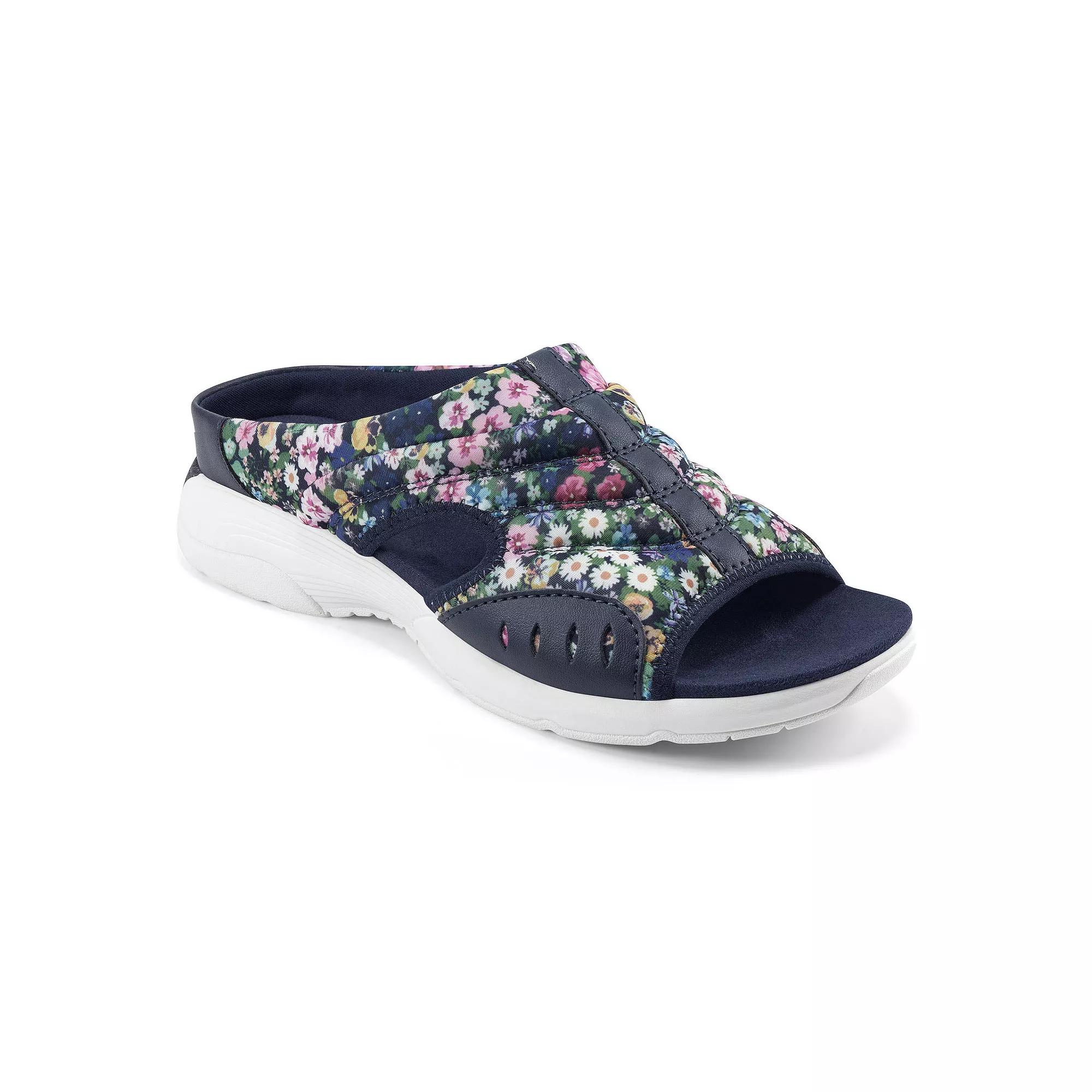 Easy Spirit Traciee Women's Slide Sandals, Size: 9.5 Wide, Blue Floral Product Image