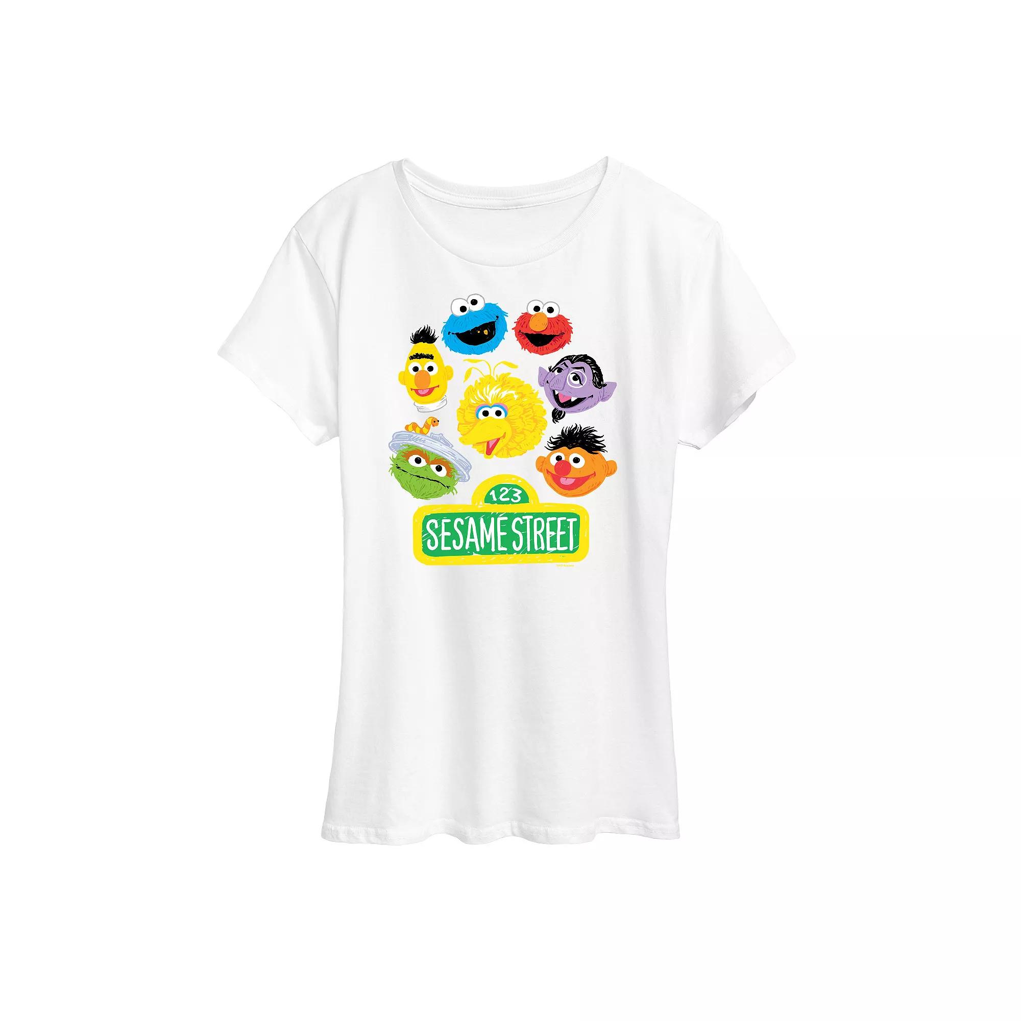 Women's Sesame Street Group Graphic Tee, Girl's,  Product Image