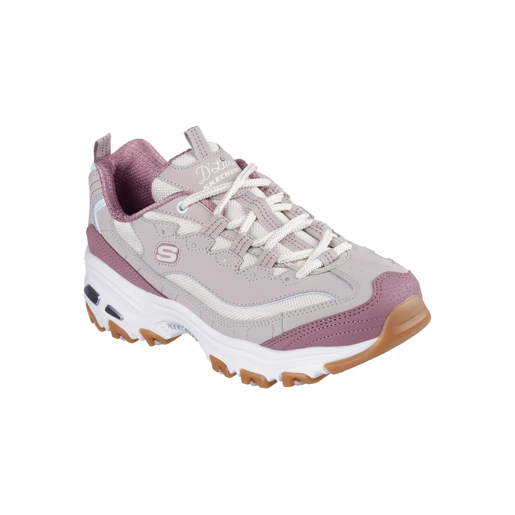 Skechers® D'Lites Women's Shoes, Size: 9.5, Brown Leather Manmade Product Image