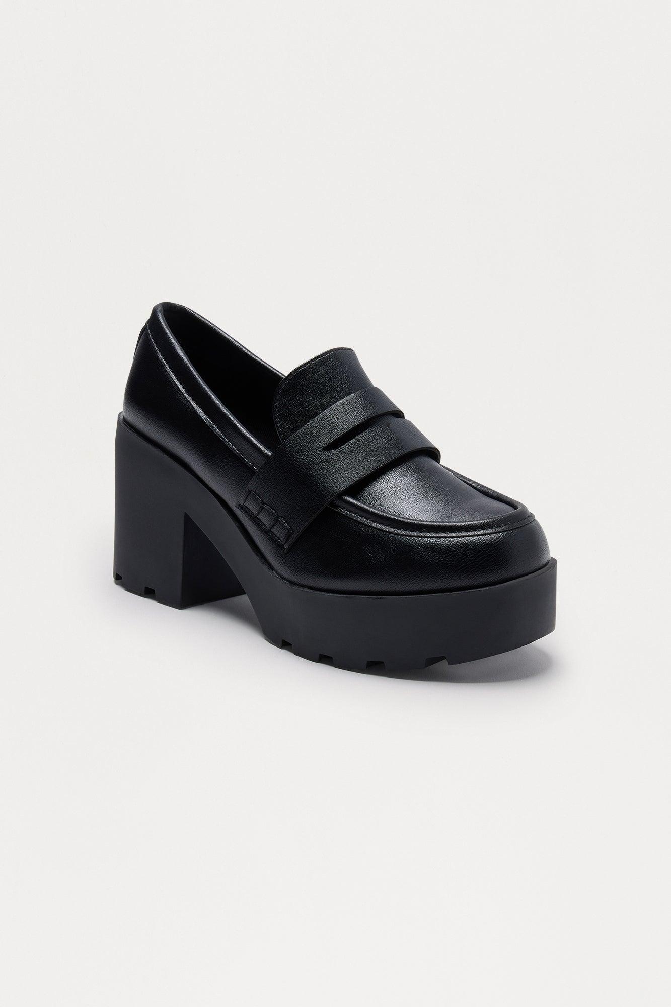 Penn Platform Loafers - Black Female Product Image