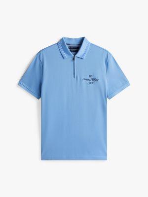 Regular Fit Mercerized Cotton Zip Polo Product Image
