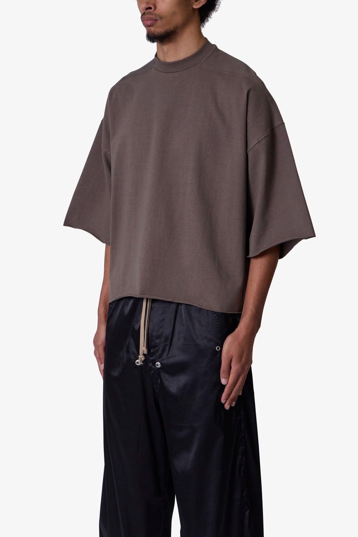 Oversized Raw Hem Tee - Muddy Grey Product Image
