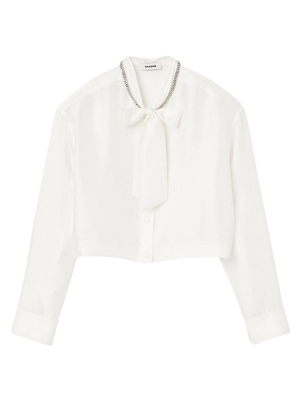 Womens Short Silk Shirt Product Image