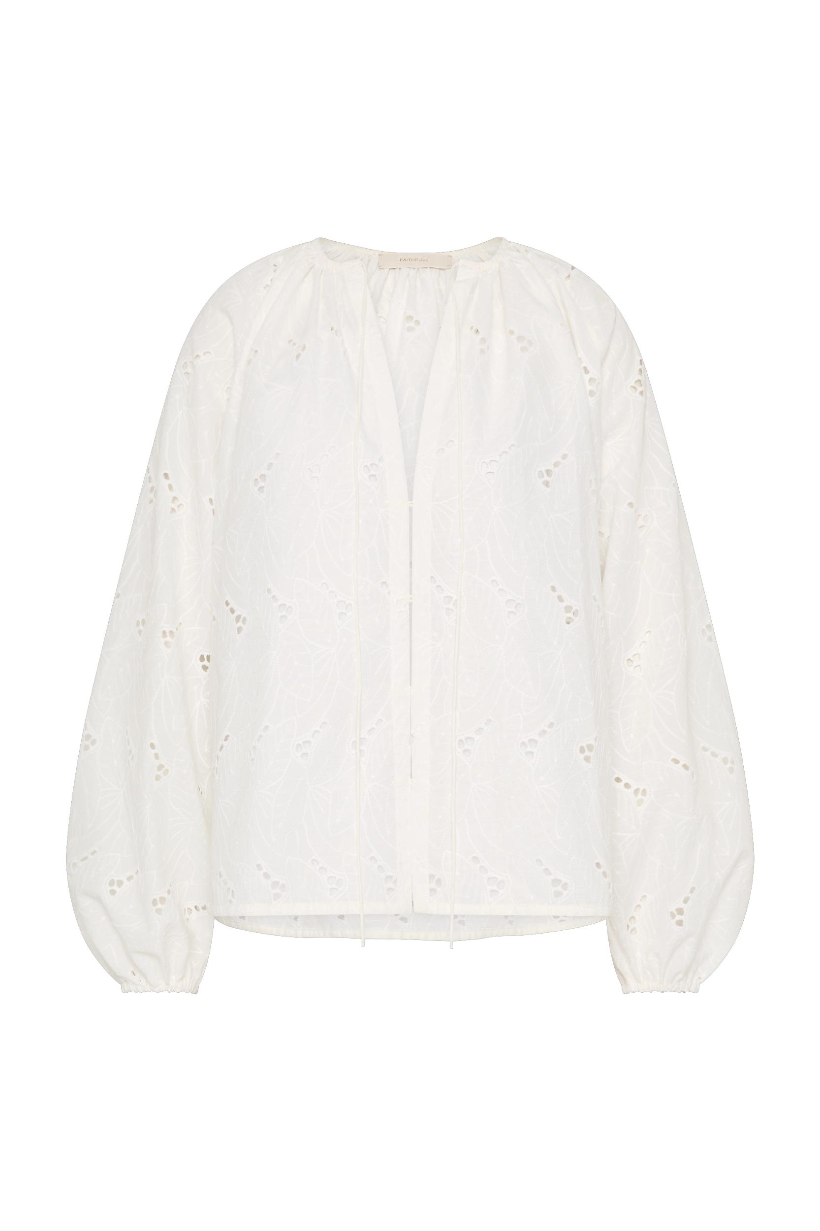 Thora Blouse Birgitta Broderie Anglaise White - Final Sale Product Image
