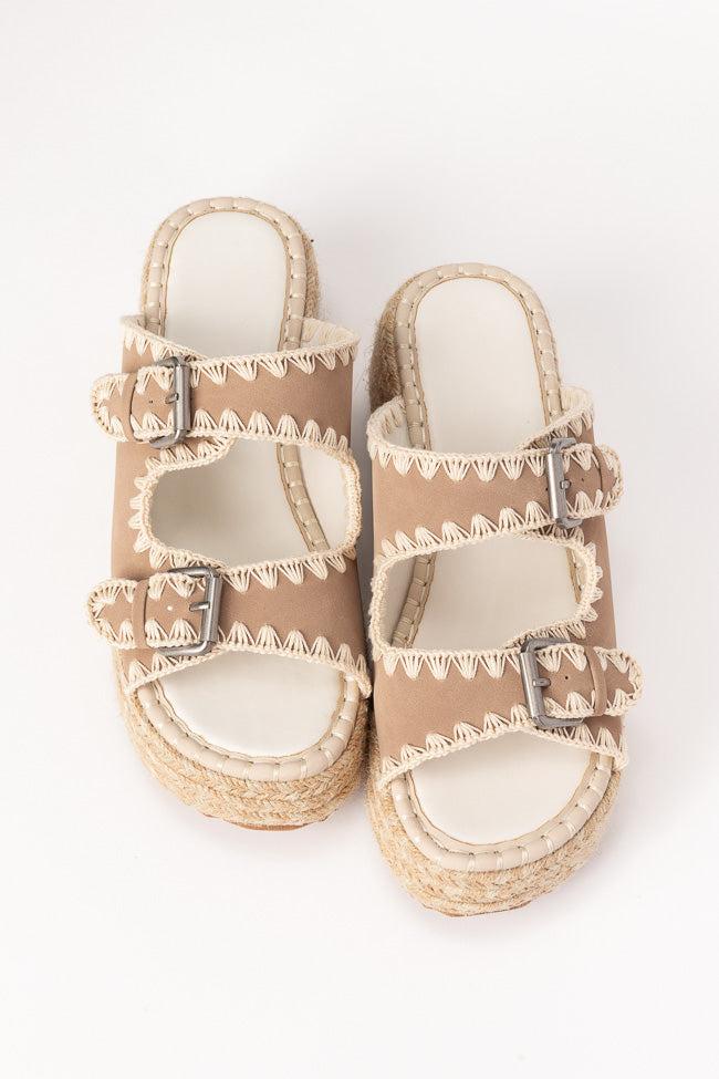 Cora Cedarwood Buckle Platform Sandals Product Image