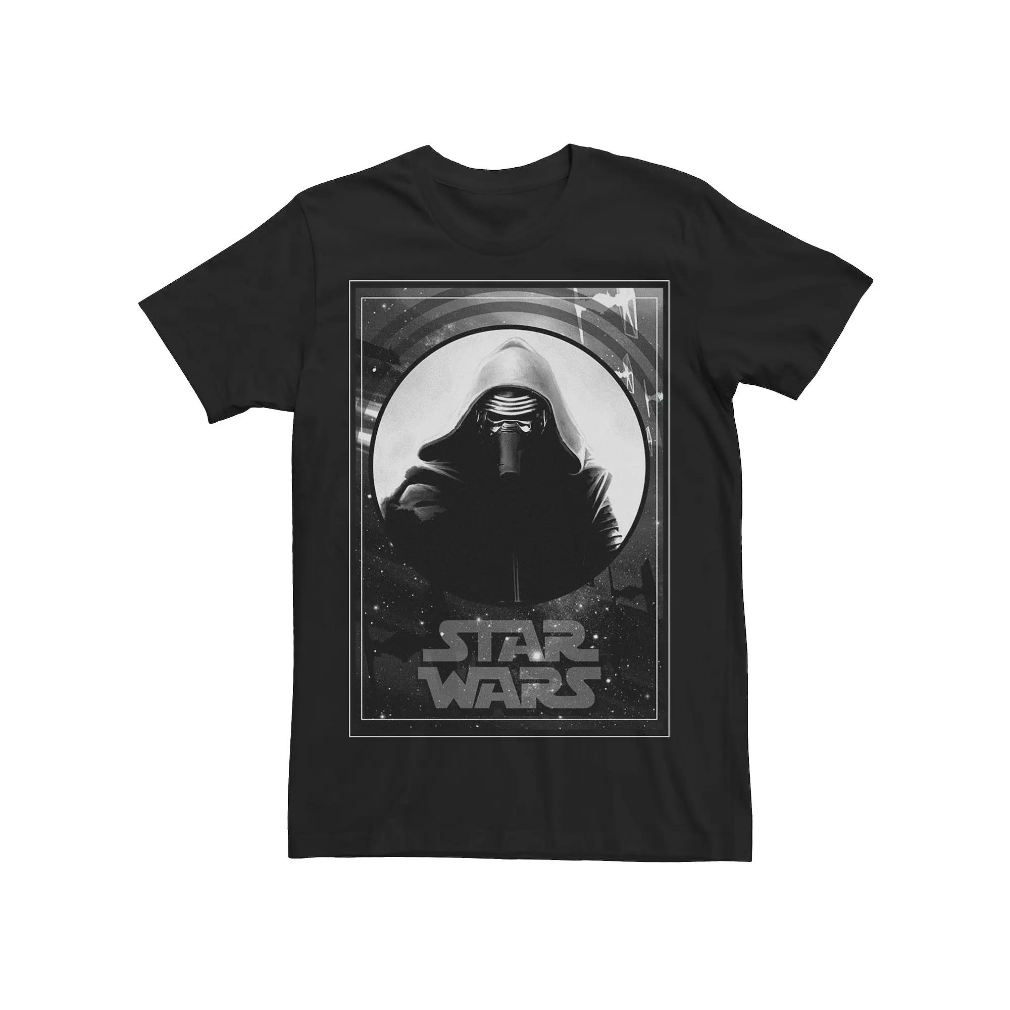 Men's Star Wars The Force Awakens Kylo Ren Grey Scale Poster Tee,  Product Image