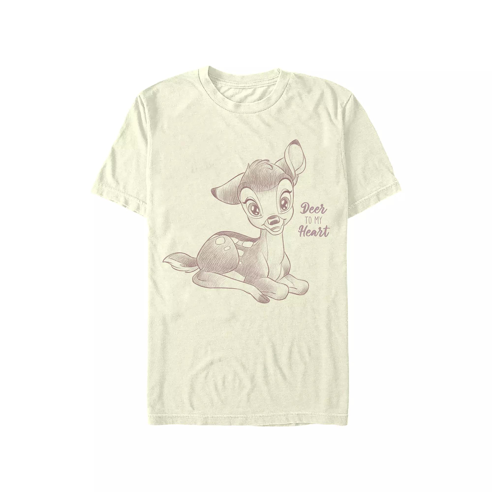 Disney's Bambi Deer To My Heart Juniors' Graphic Tee, Women's, Size: Medium, Natural Product Image
