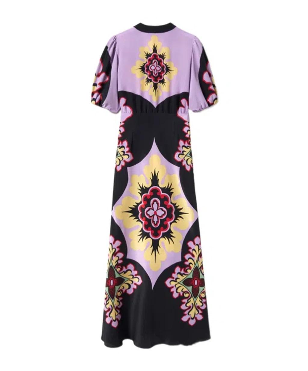 LA DOUBLEJ Marlene Silk Crepe De Chine Maxi Dress In Multi Product Image