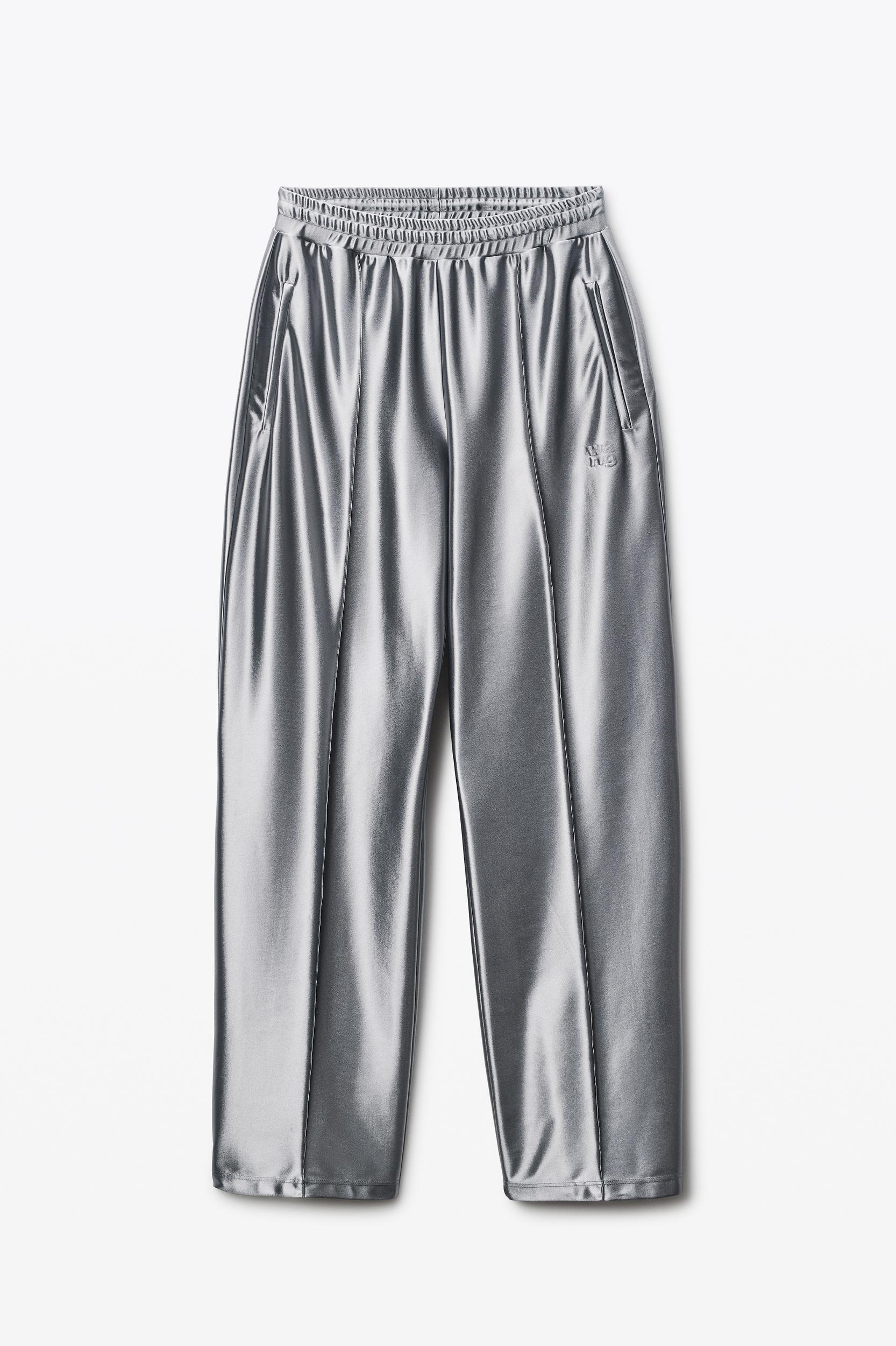Grey Satin Faille Sweatpants Product Image