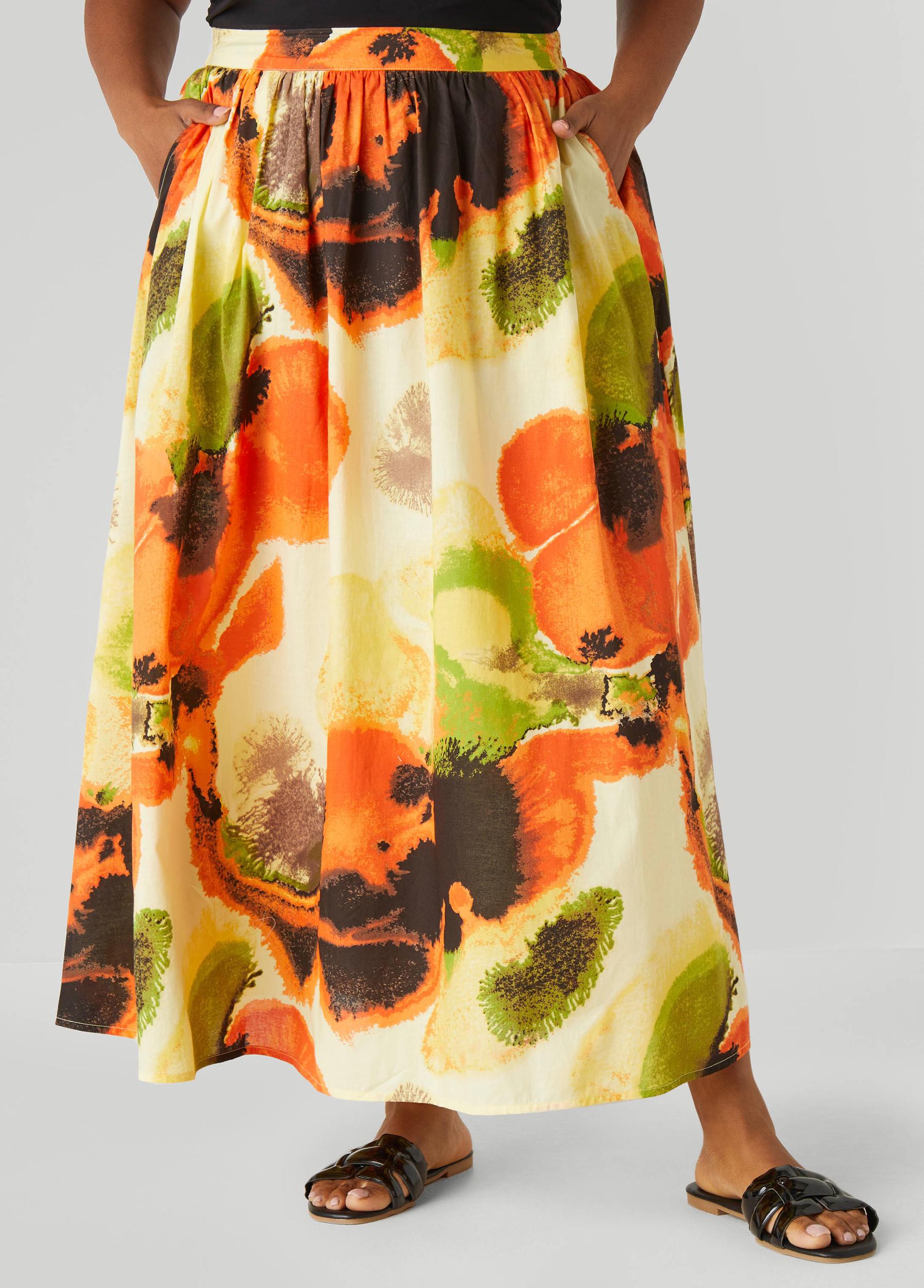 Plus Size Watercolor Cotton Shirt Ashley Stewart Product Image