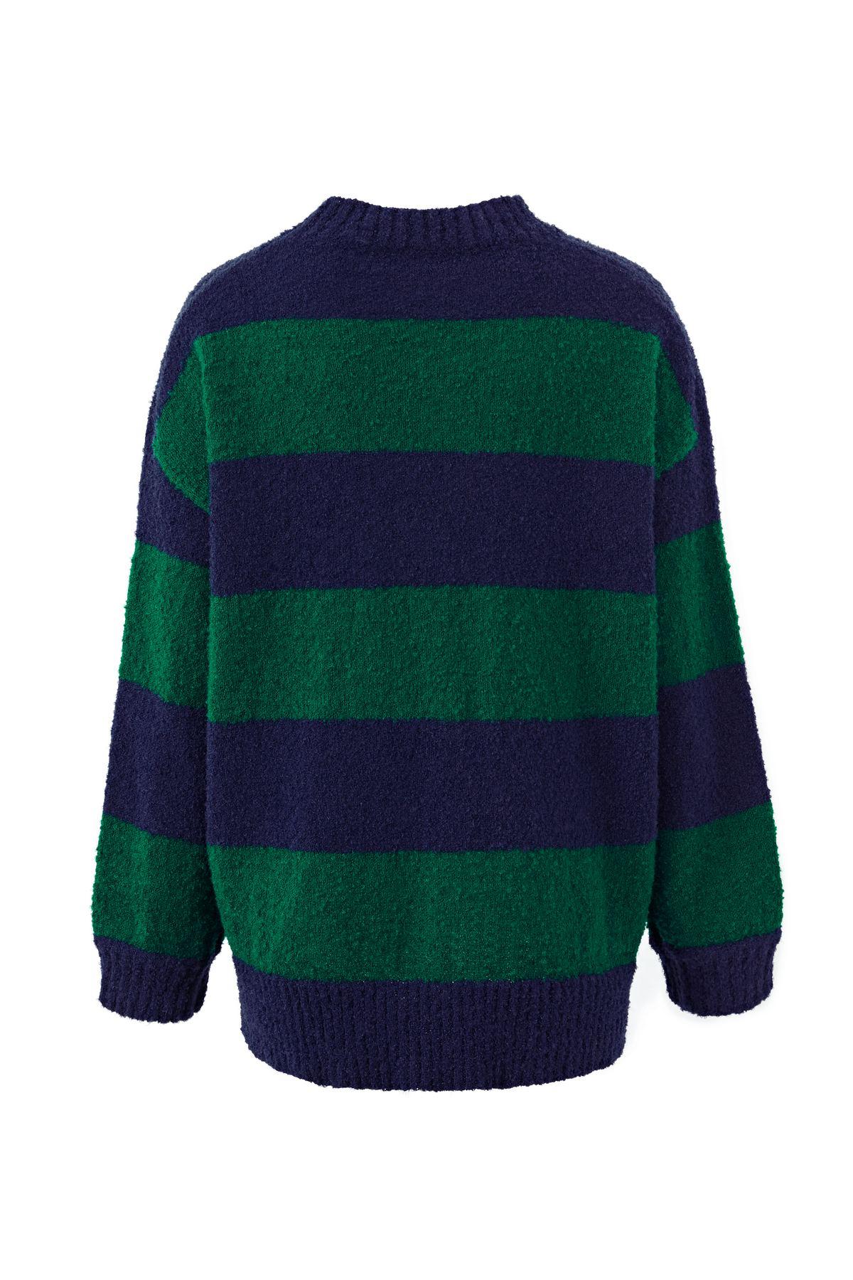 Oversized Stripe Pullover Sweater Product Image