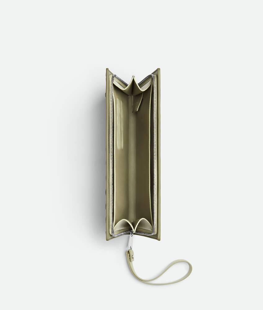 Men's Small Intrecciato Document Case With Wristlet in Travertine Product Image