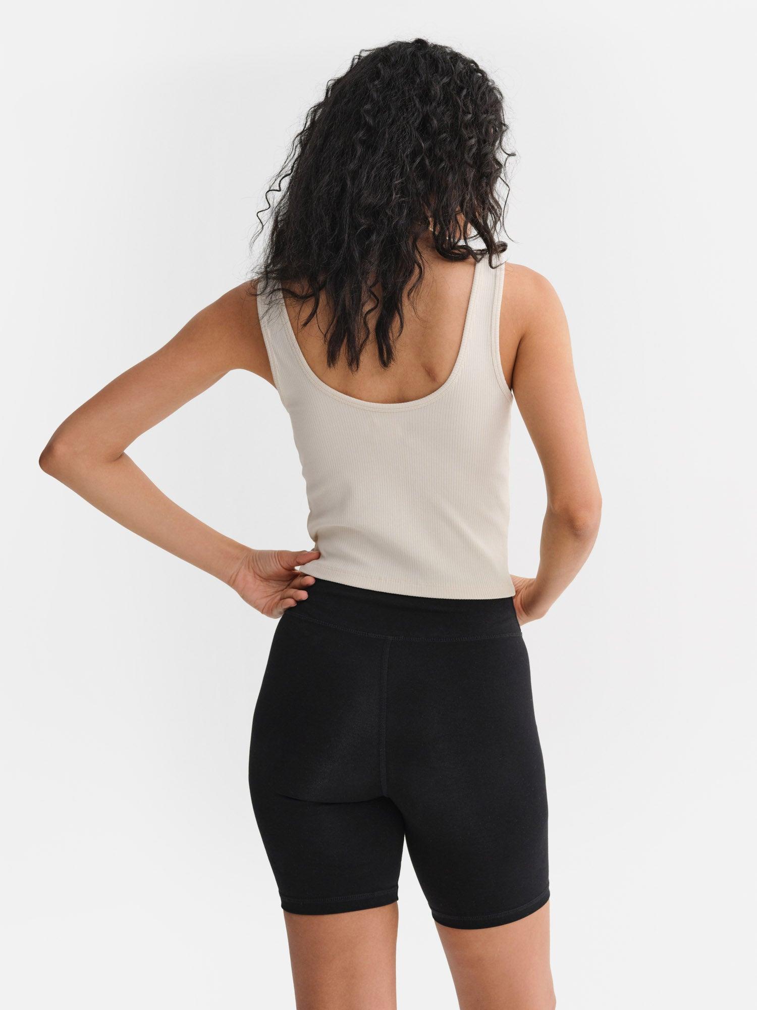 Tencel Rib Crop V-Tank Female Product Image
