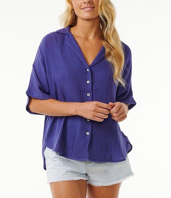 Rip Curl Premium Surf Relaxed Short Sleeve Button Front Woven Coordinating Shirt Product Image