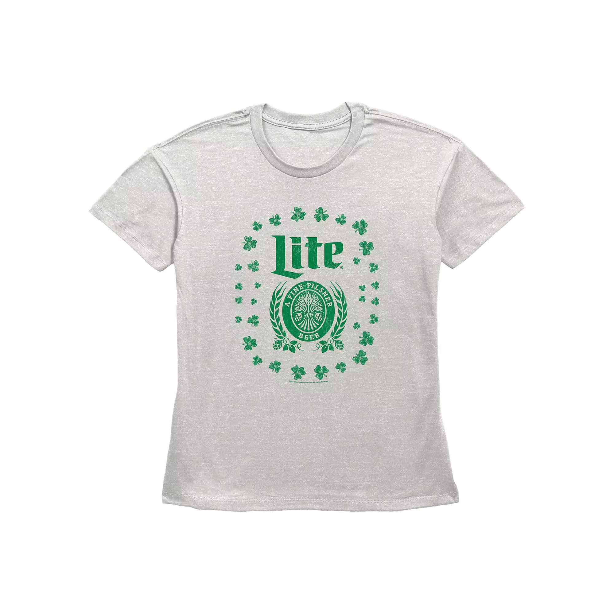 Women's Miller Lite Shamrock Logo Graphic Tee,  Product Image