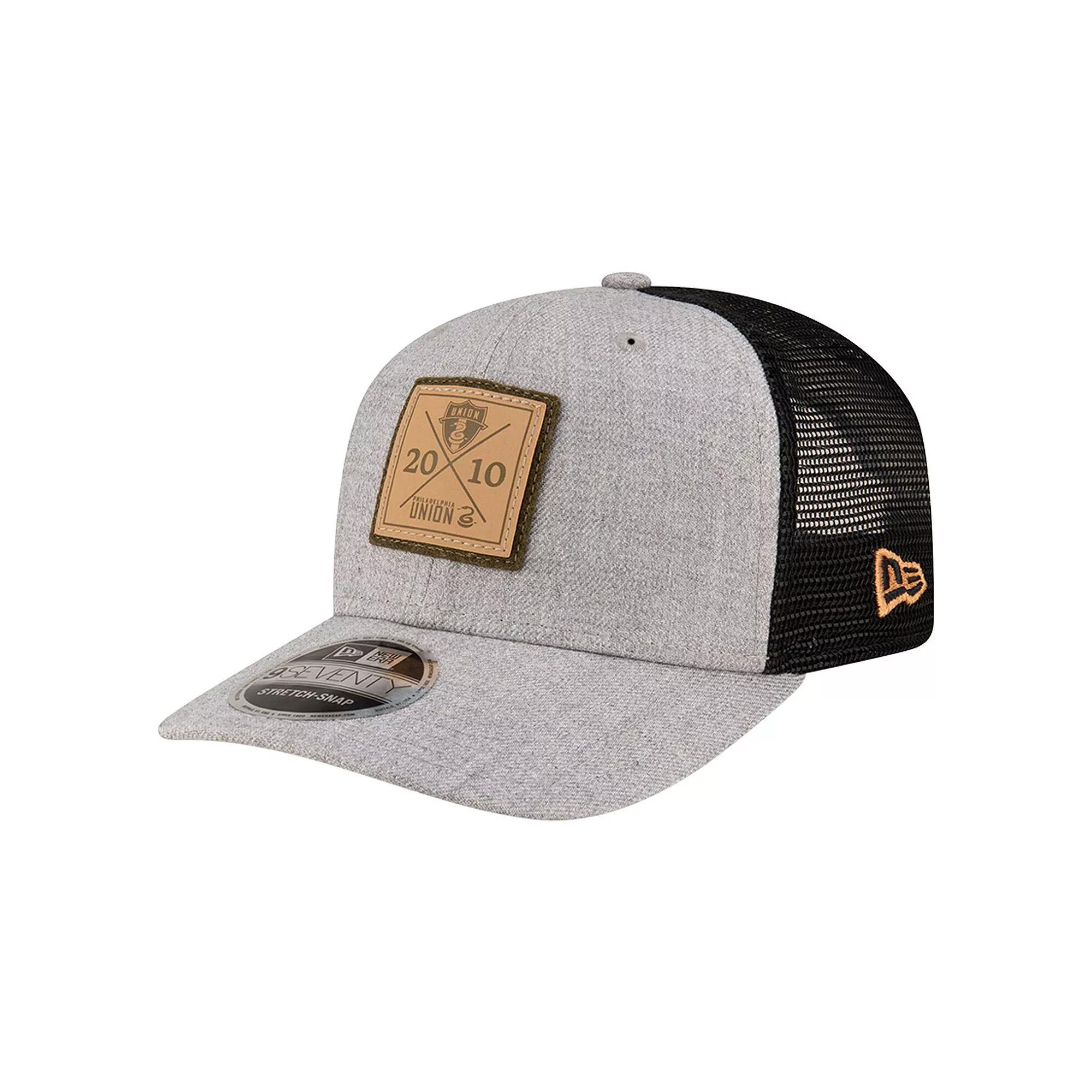 Men's New Era Heather Gray Philadelphia Union 9SEVENTY COOLERA Stretch-Snap Adjustable Hat, Uni Grey Product Image