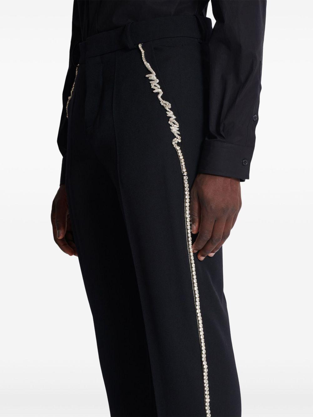 rhinestone-embellished straight-leg trousers Product Image