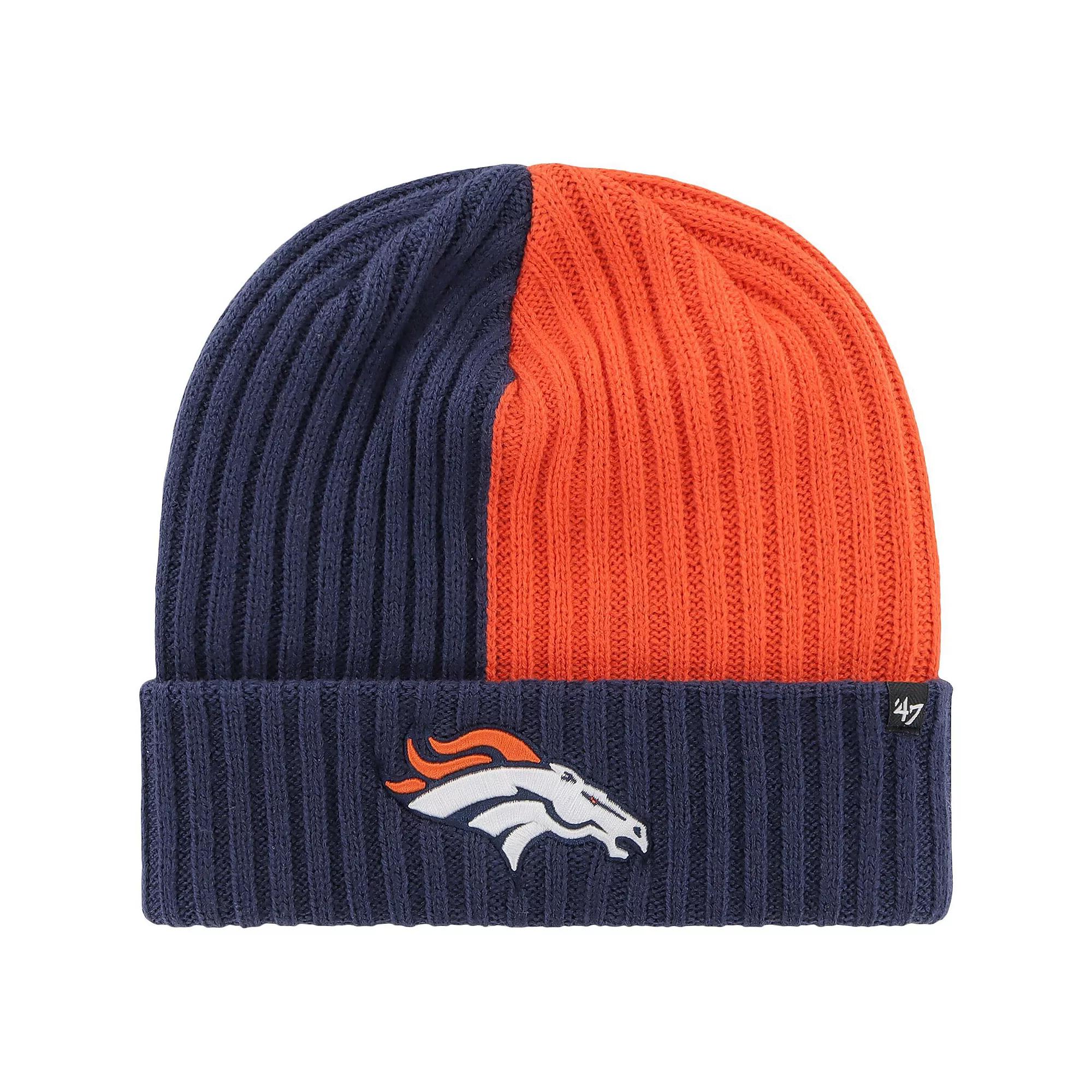 Men's '47 Navy Denver Broncos Fracture Cuffed Knit Hat, Blue Product Image