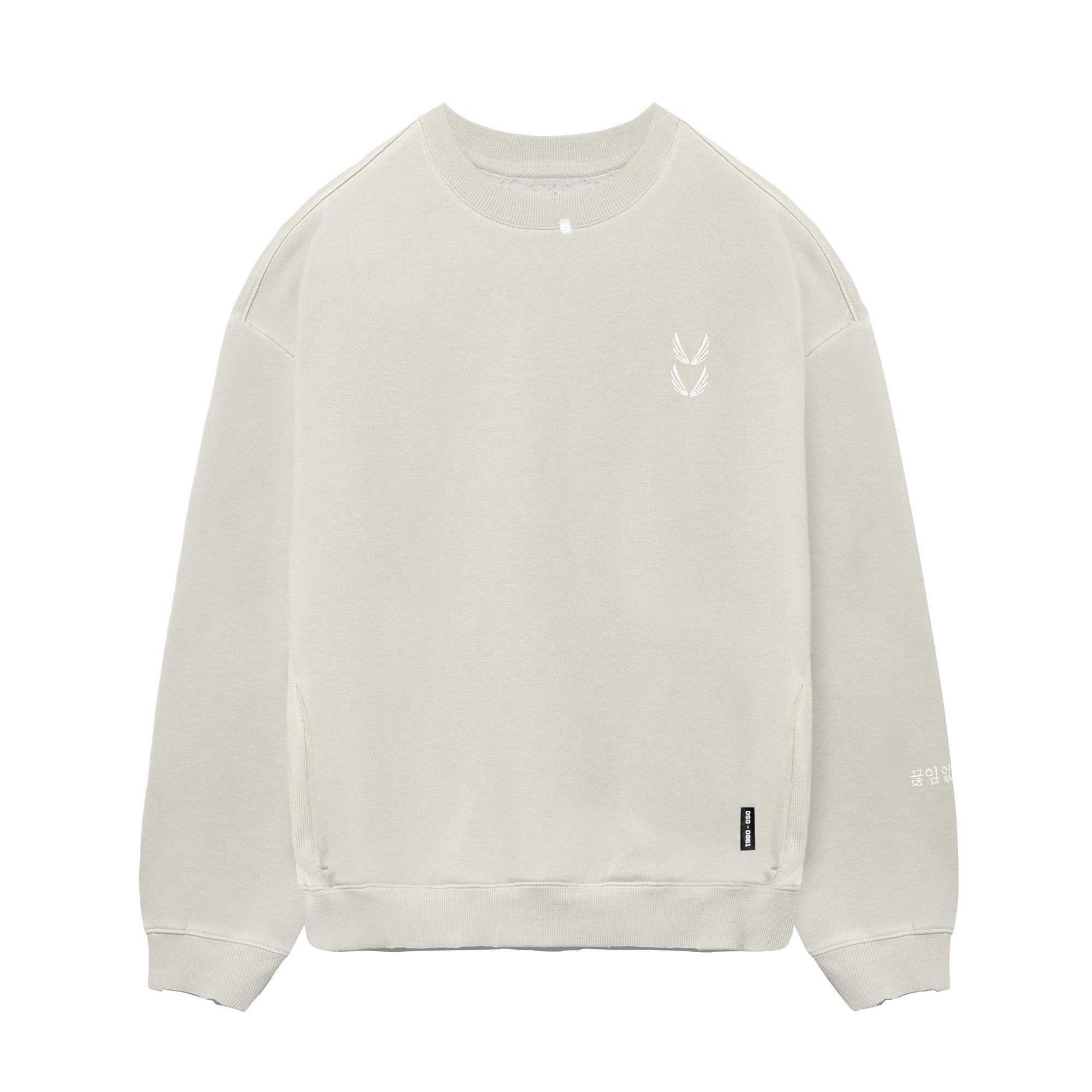 0861. Tech Essential™ Distressed Crewneck - Faded Stone Product Image