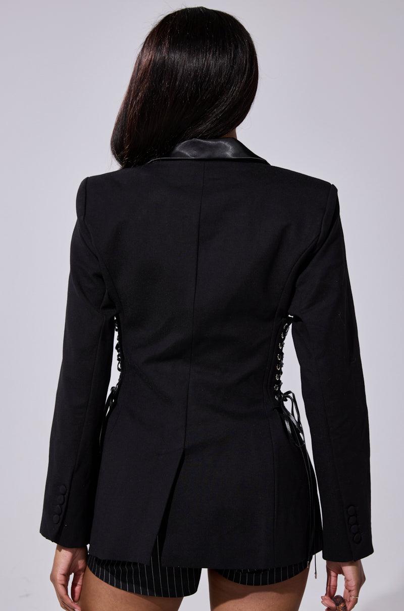 SCARLET CORSETED BLAZER Product Image