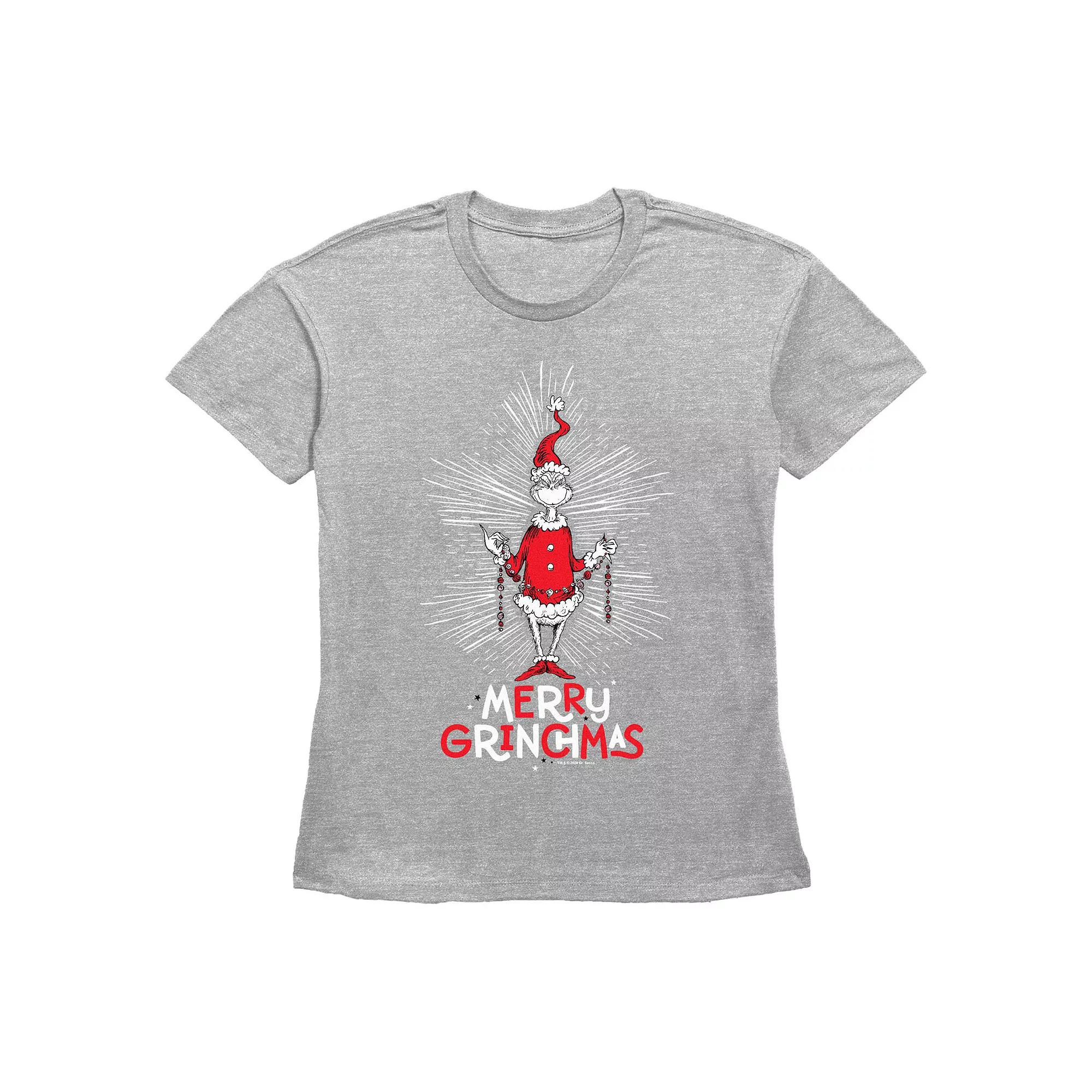 Women's Dr. Seuss Merry Grinchmas Graphic Tee,  Product Image