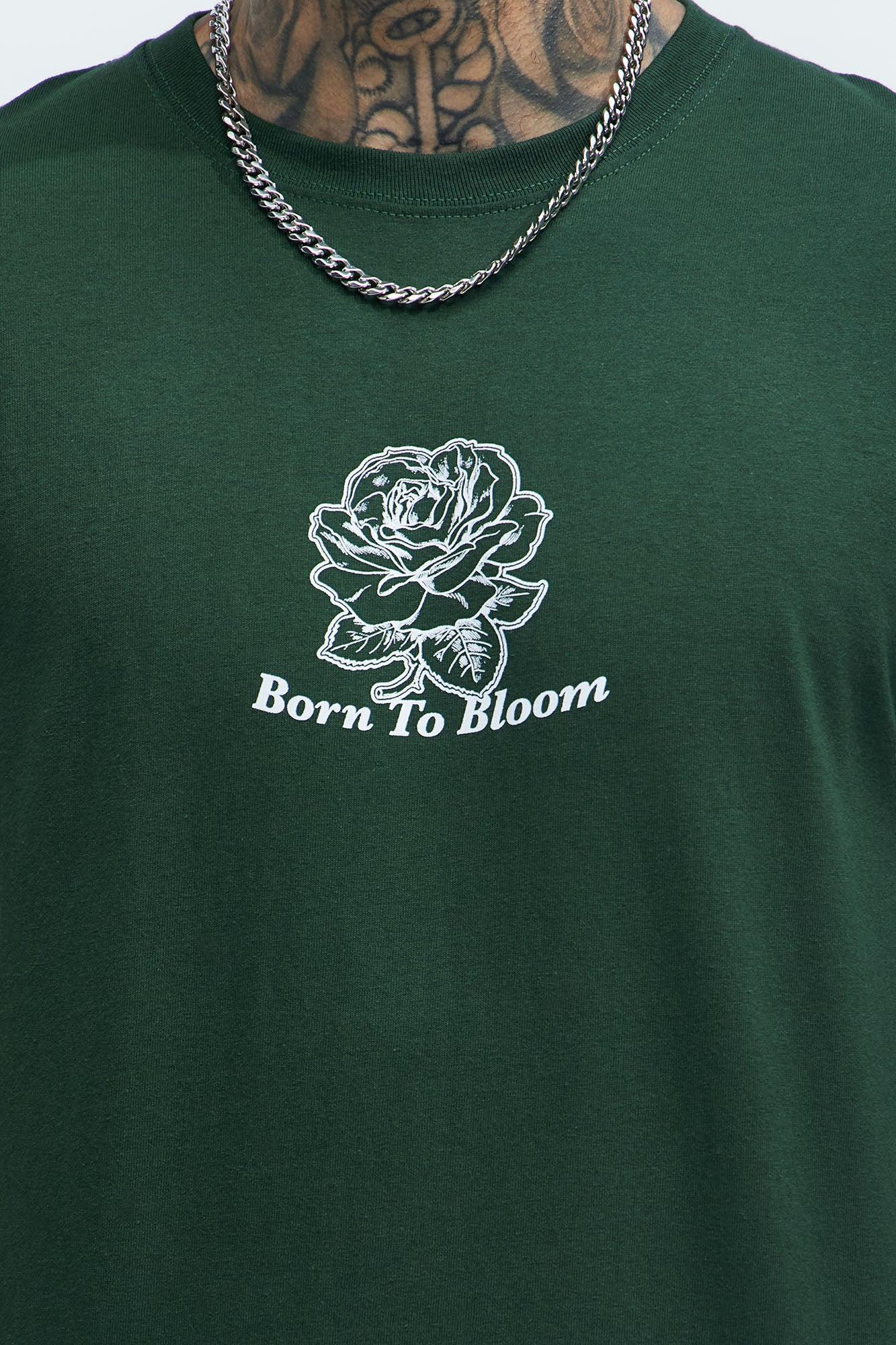Born To Bloom Short Sleeve Tee - Hunter Green Product Image