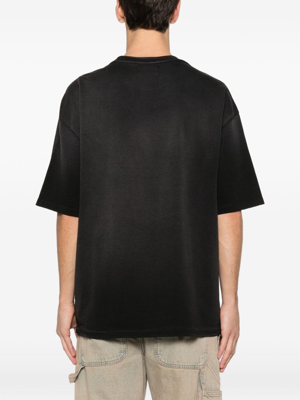 AMIRI Graphic Print Oversized Crewneck T-shirt Shirt In Black Product Image