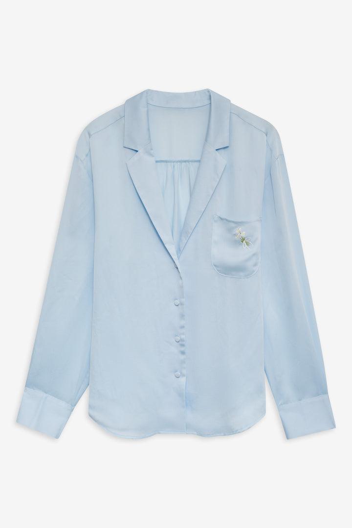 Everyday Pajama Top — Blue Product Image