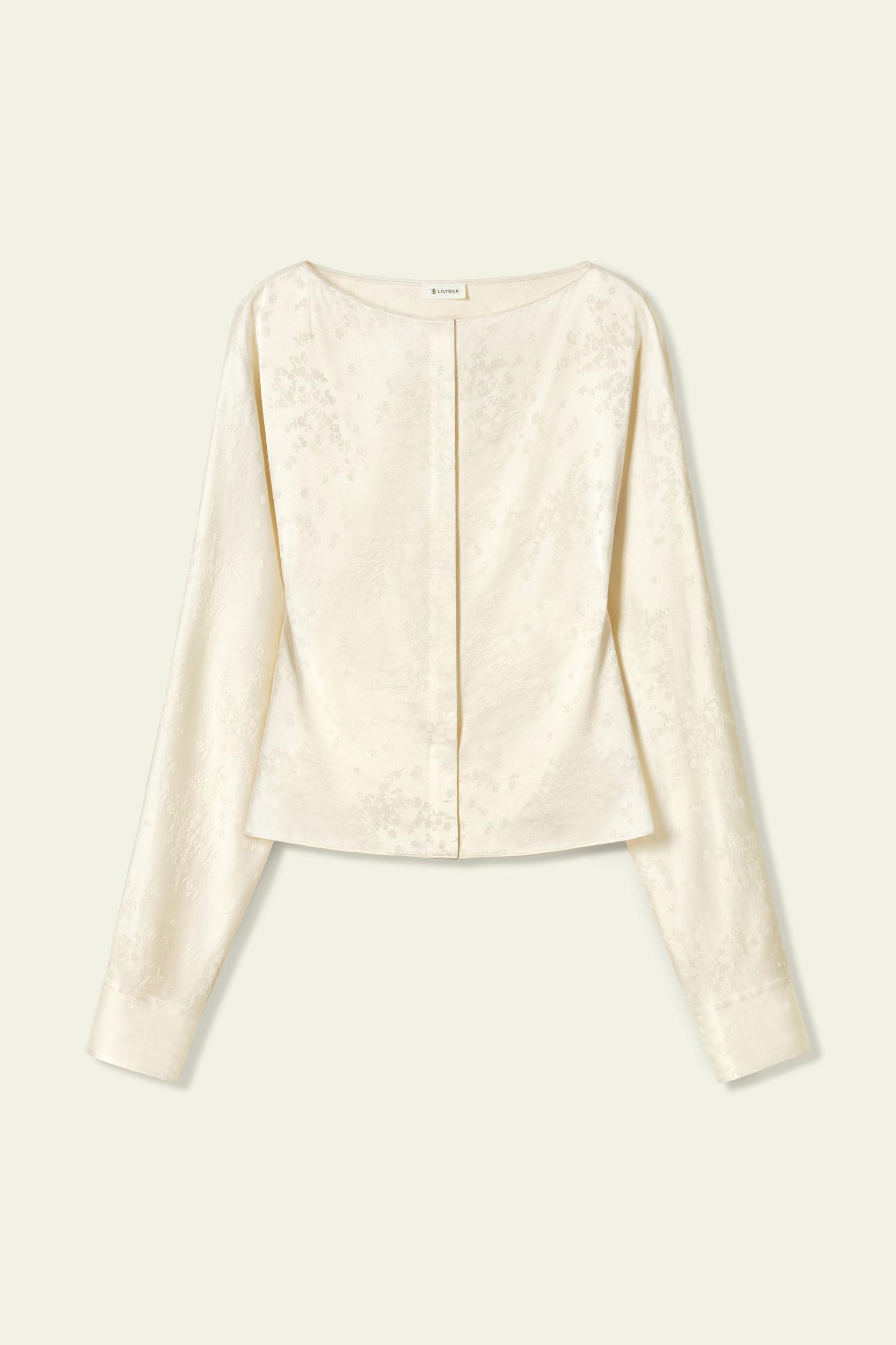 YING jacquard silk blouse Product Image