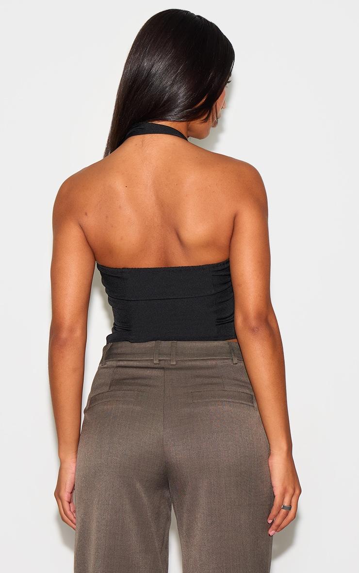 Black Boned Dip Hem Corset Product Image