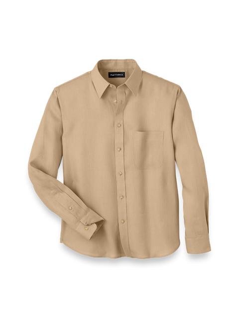 Linen Solid Casual Shirt - Pink Product Image