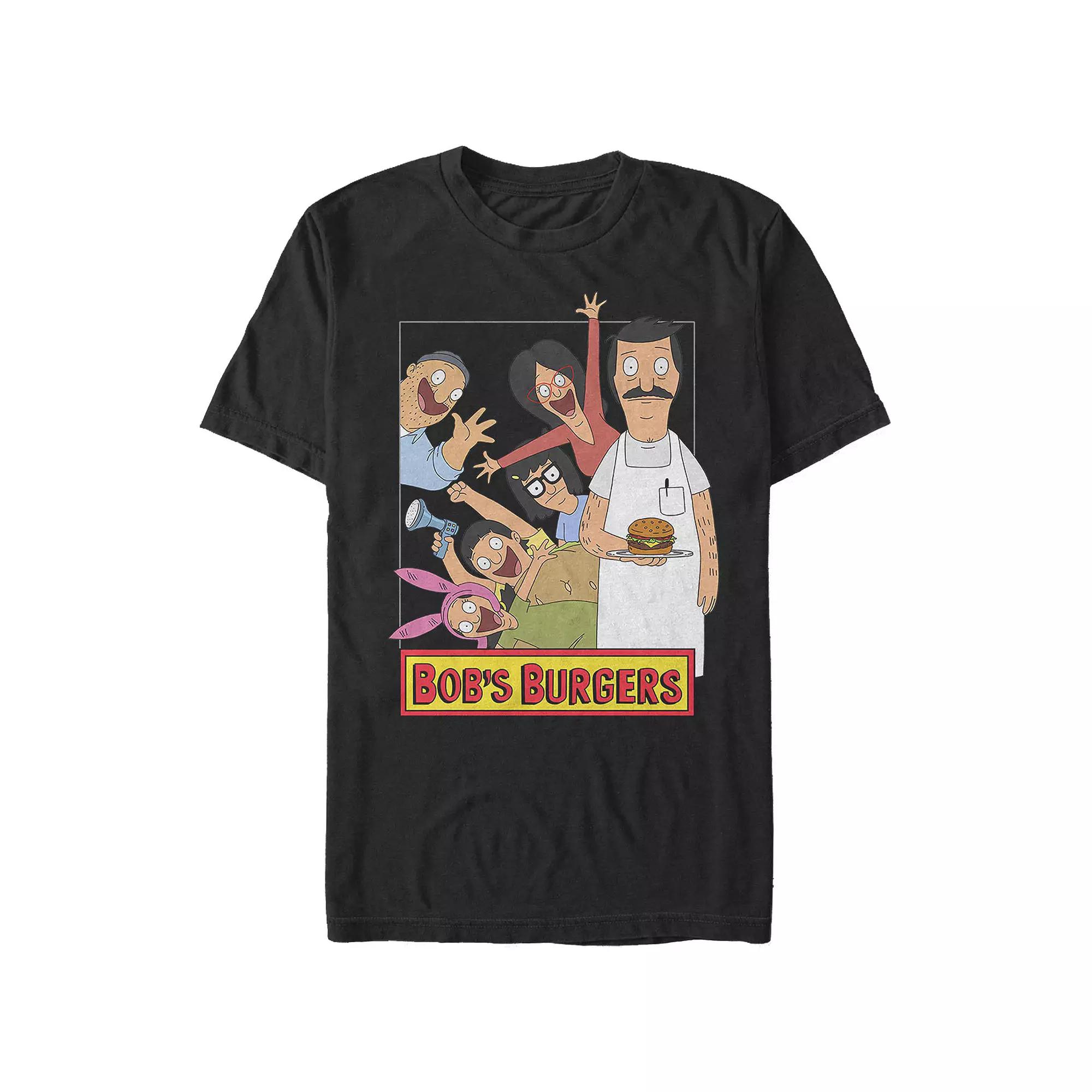 Men's Bob's Burgers Family Photo Graphic Tee, Size: Medium, Black Product Image