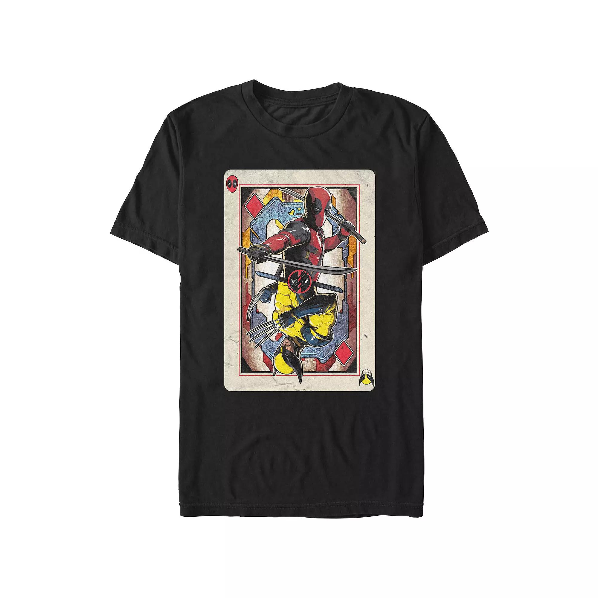 Men's Marvel Deadpool And Wolverine Cardpool Graphic Tee,  Product Image