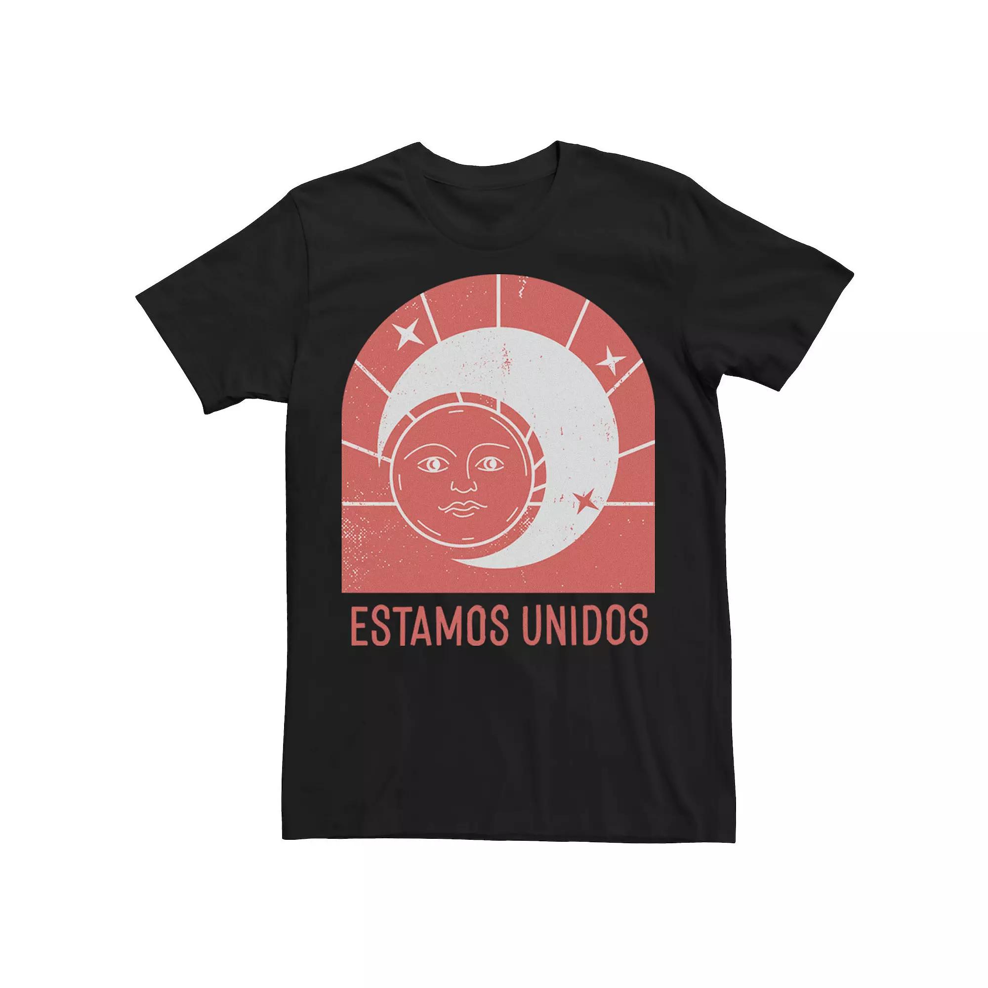 Men's Gonzales Estamos Unidos Sun And Moon Red Stamp Tee,  Product Image