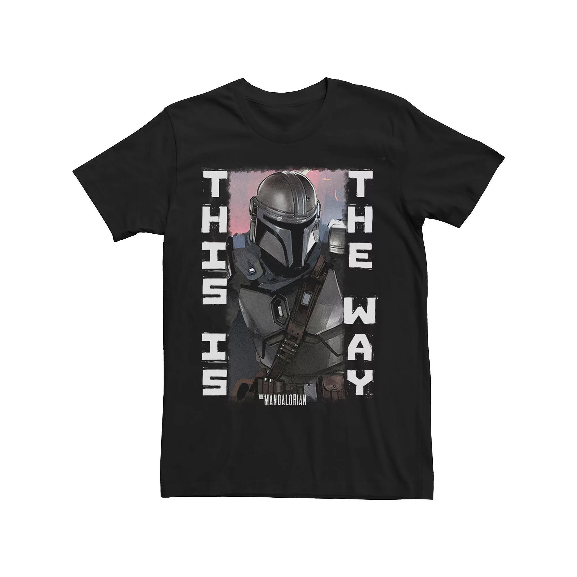Men's Star Wars Mando Blaster Battle Poster Tee,  Product Image