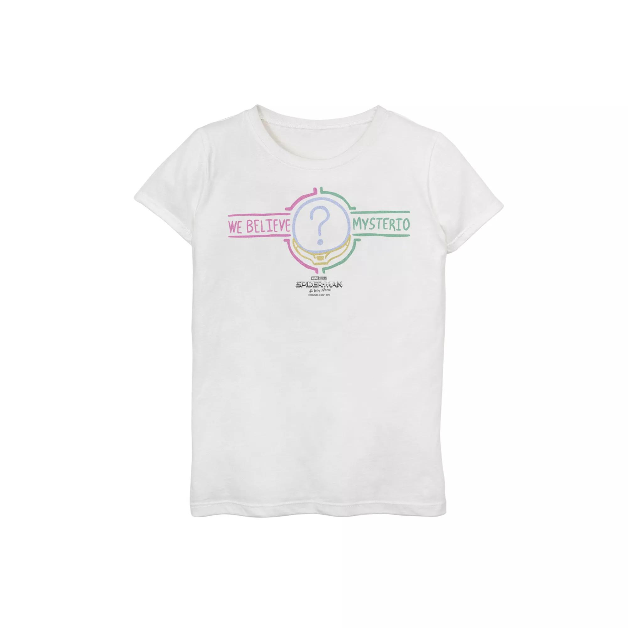 Girls 7-16 Marvel Spider-Man No Way Home Mysterio We Believe Banner Graphic Tee, Girl's,  Product Image